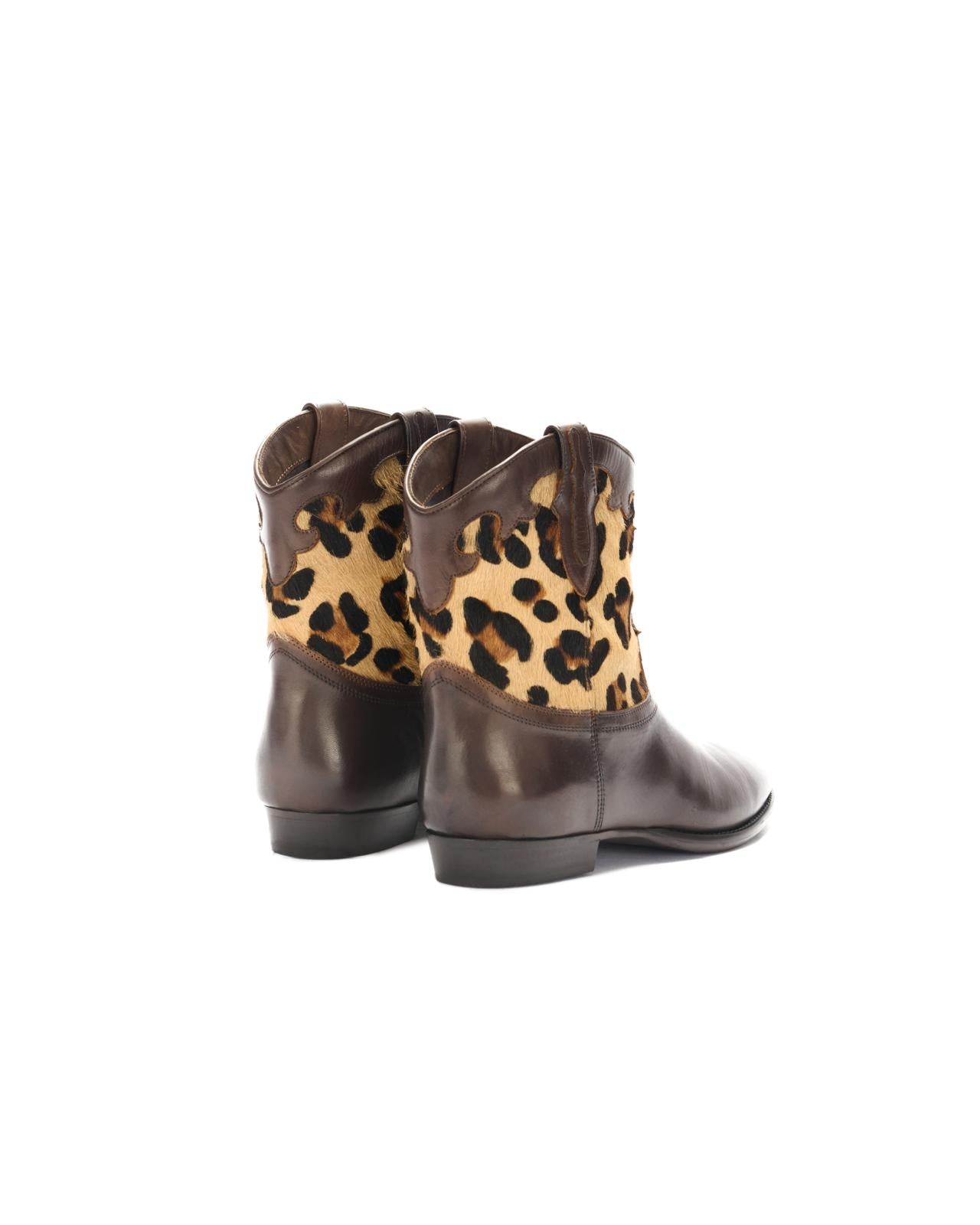Texan boots in leather