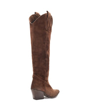 Botas texanas em camurça