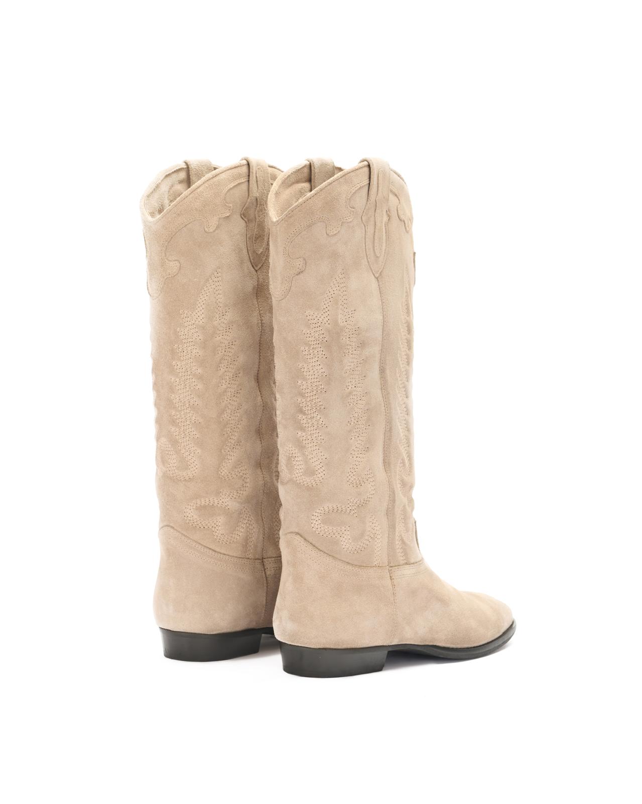 Bottes texanes en daim