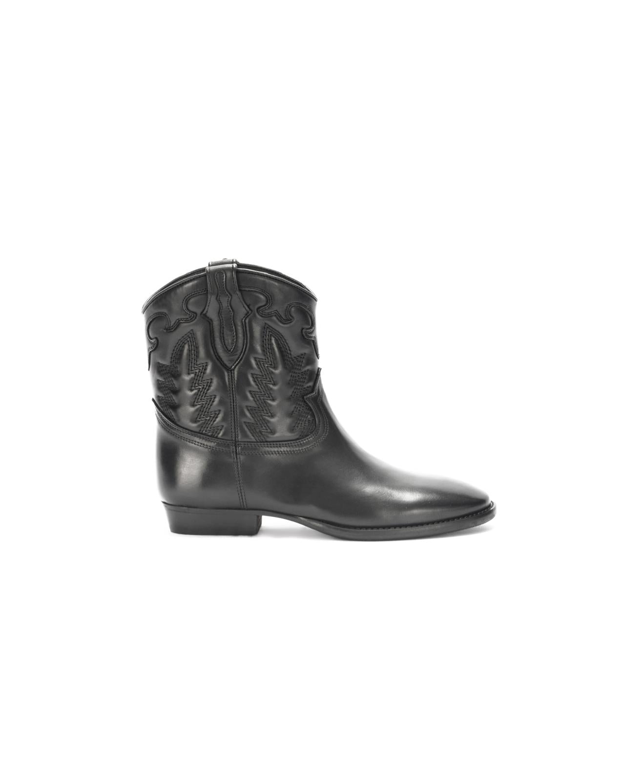 Texan boots in leather