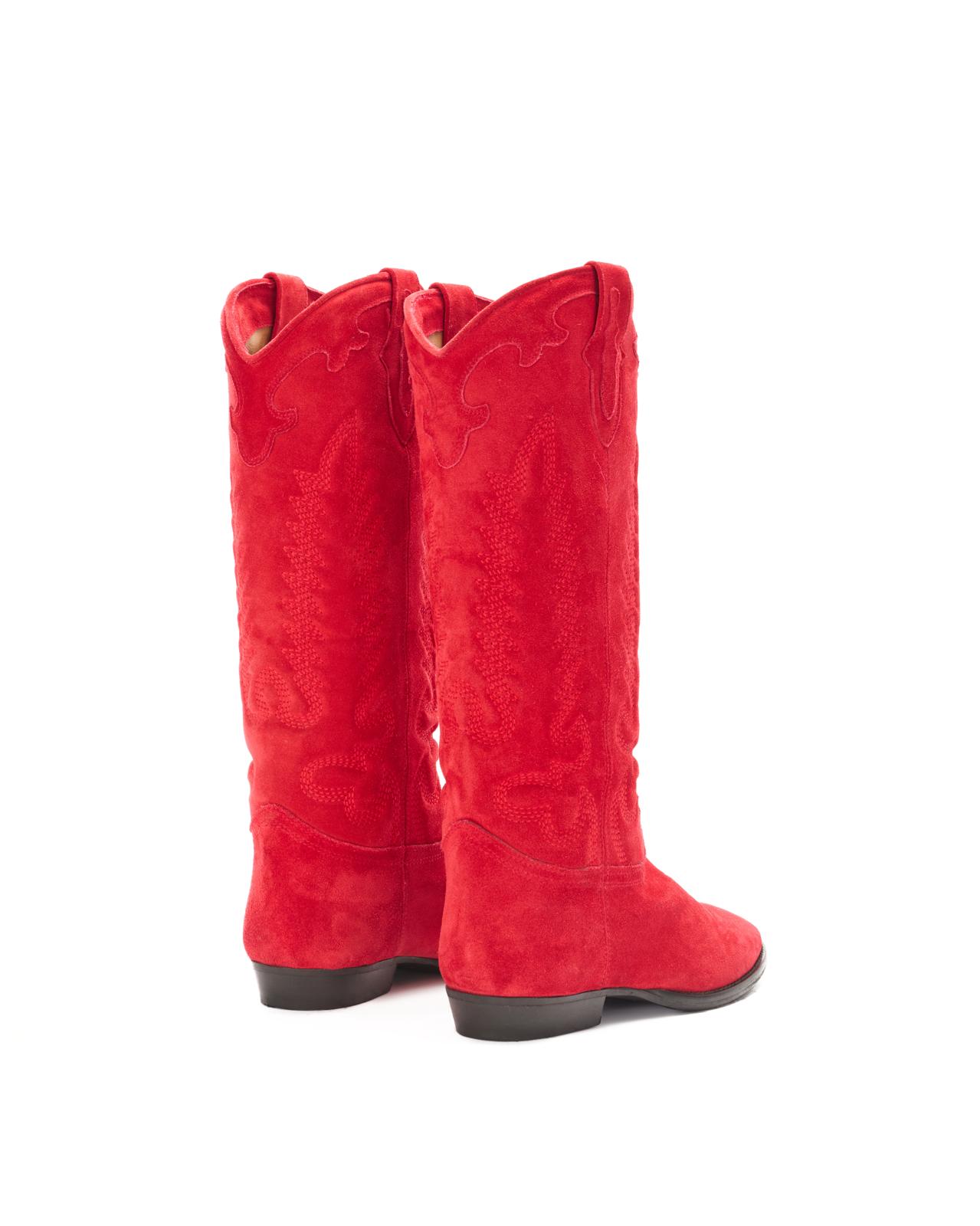 Texan boots in suede