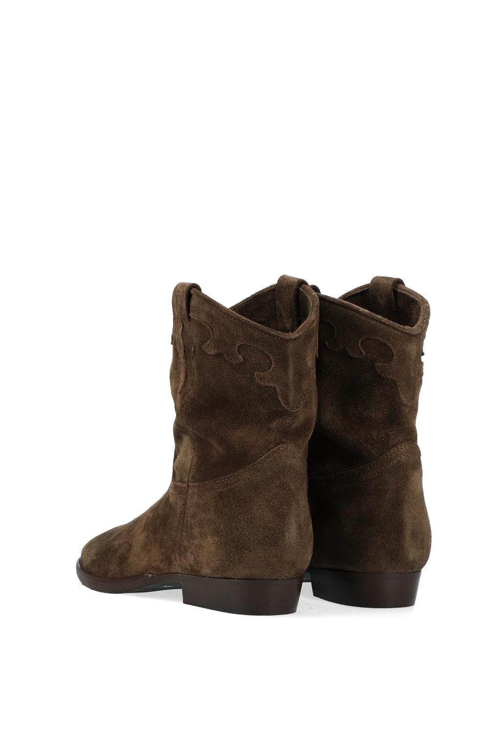 Bottes de cowboy en daim non doublées
