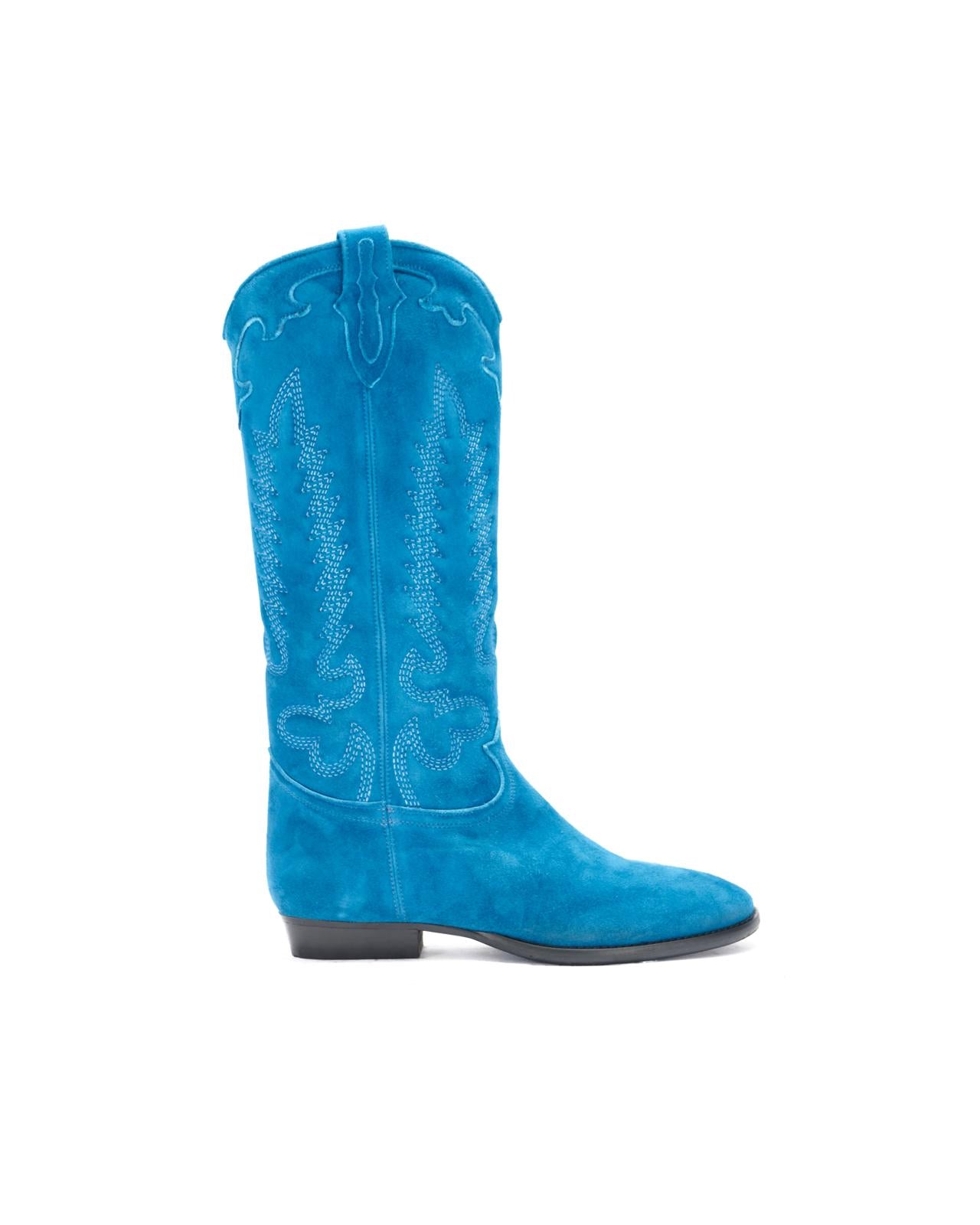 Bottes texanes en daim