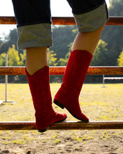 Texan boots in suede
