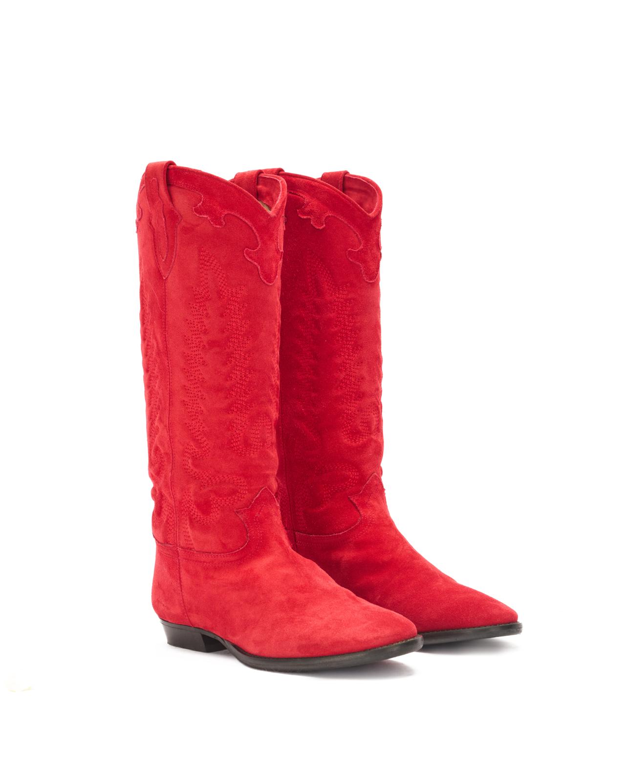 Texan boots in suede