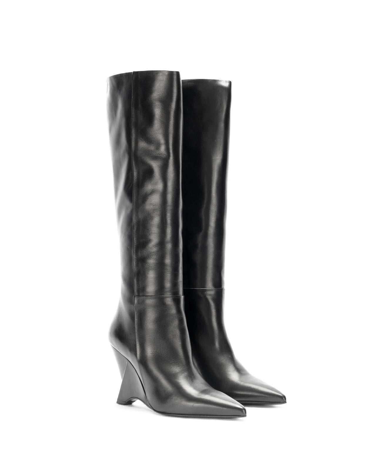 Leather boots
