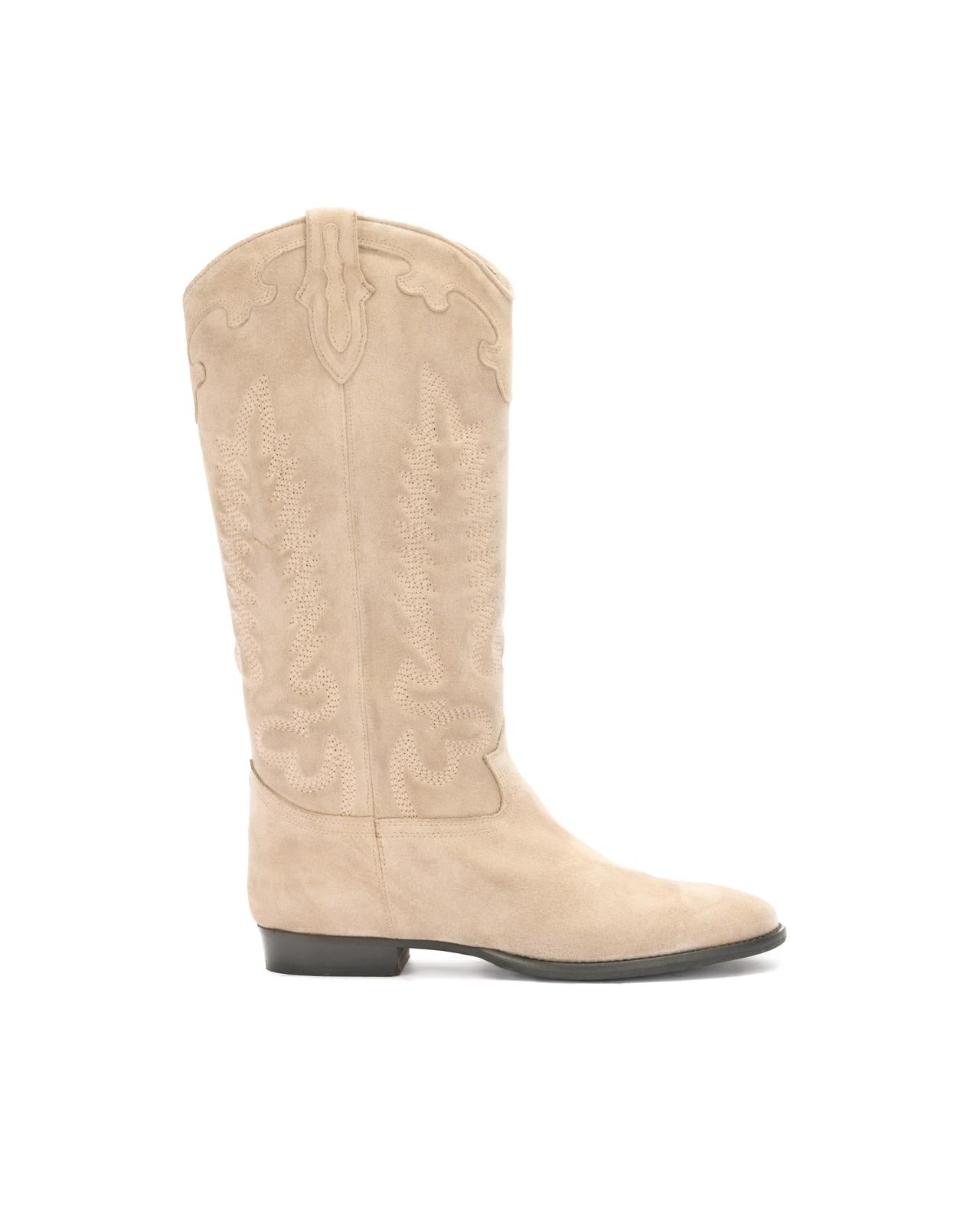 Bottes texanes en daim