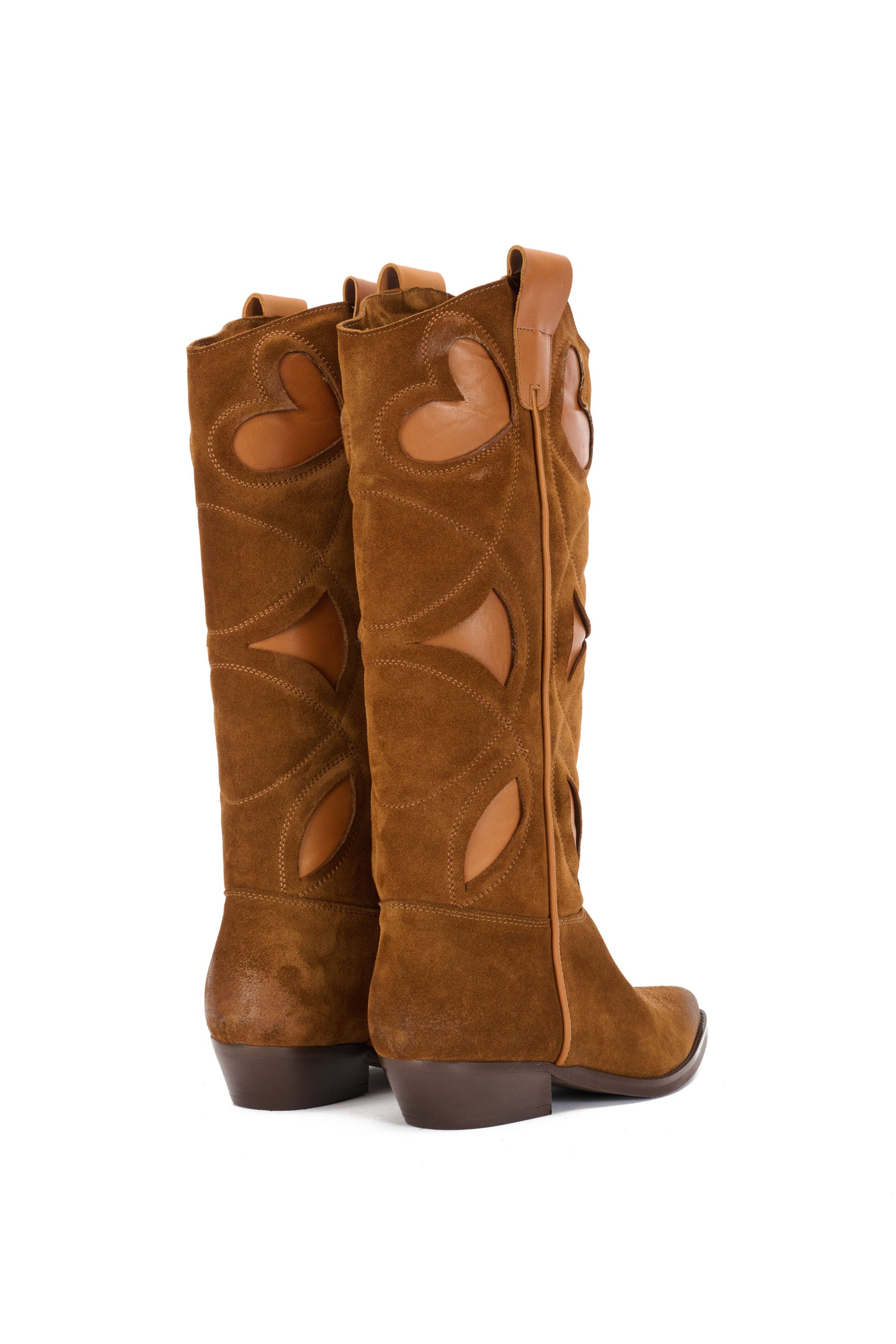 WESTERN-STIEFEL AUS WILDLEDER MIT STICKEREI