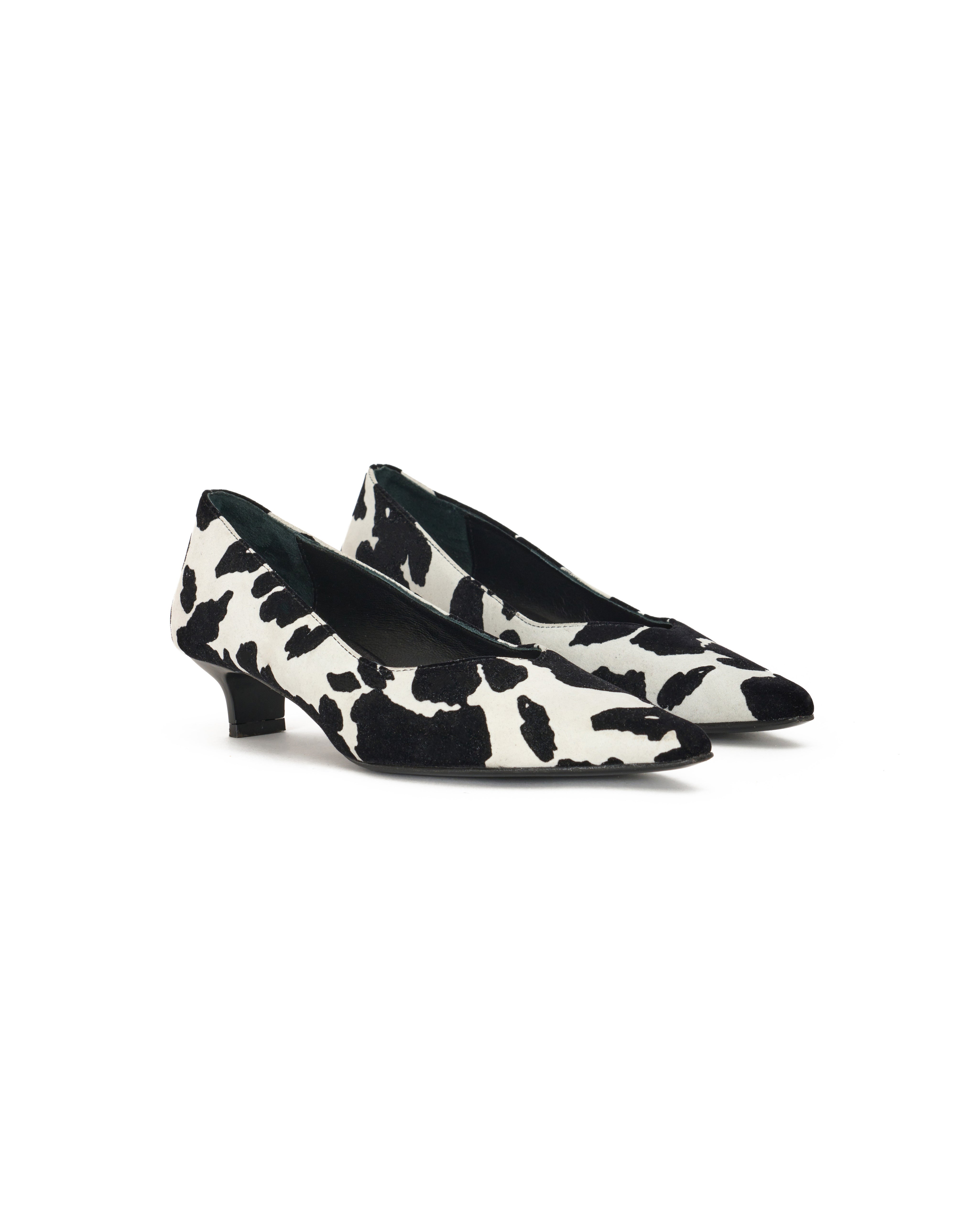 Décolleté en cuir animalier