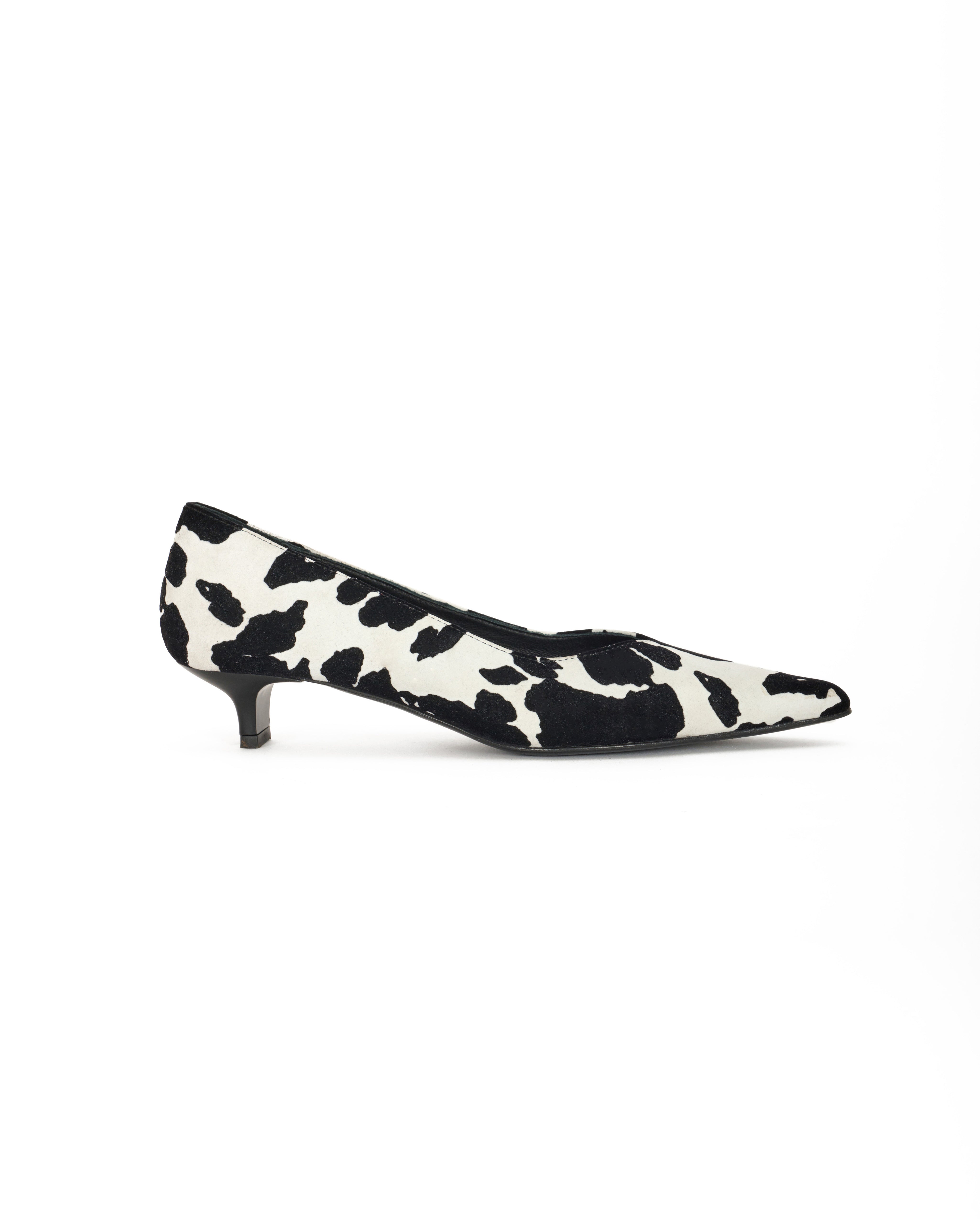 Décolleté en cuir animalier