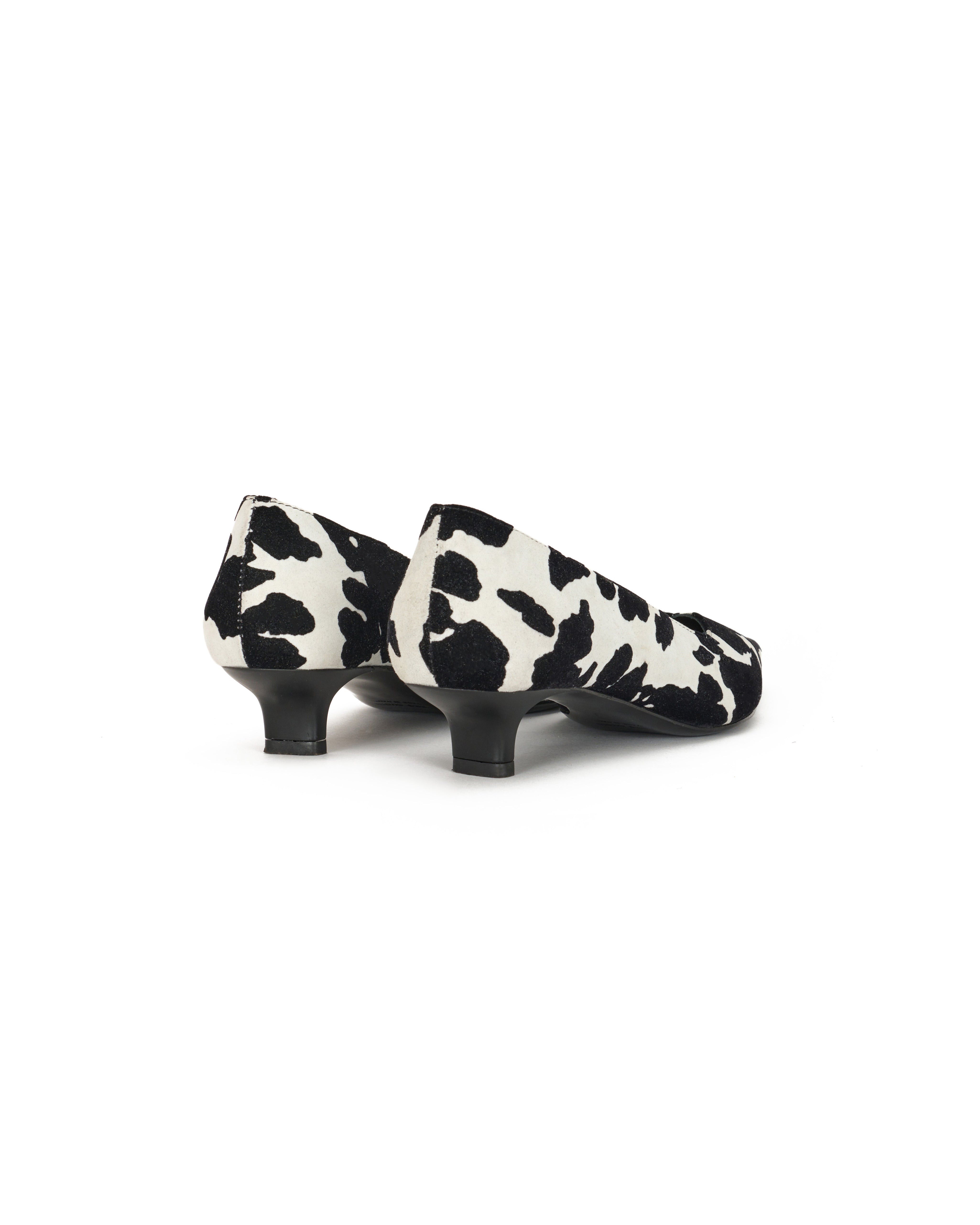 Décolleté en cuir animalier