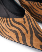 Décolleté en cuir animalier