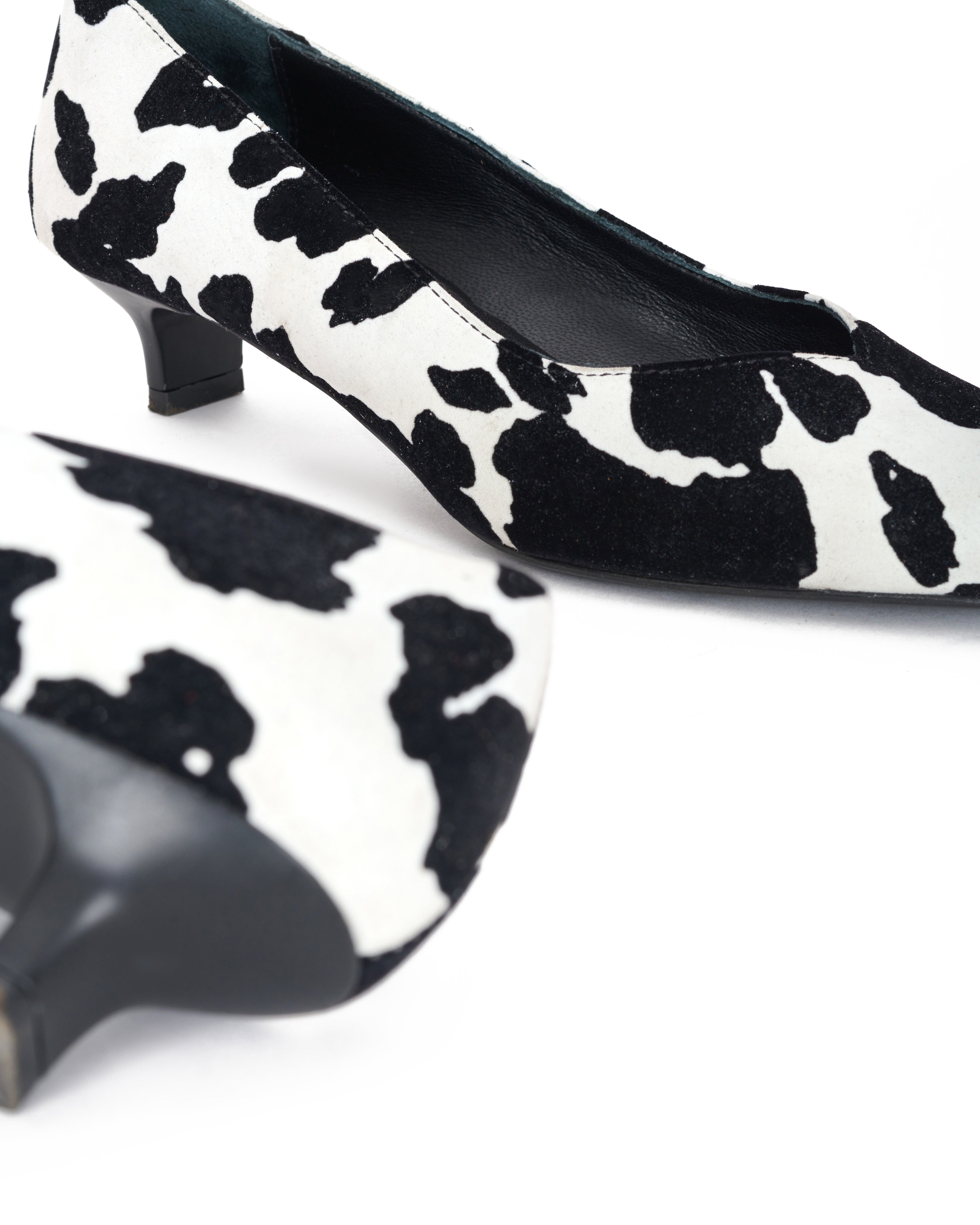 Décolleté en cuir animalier