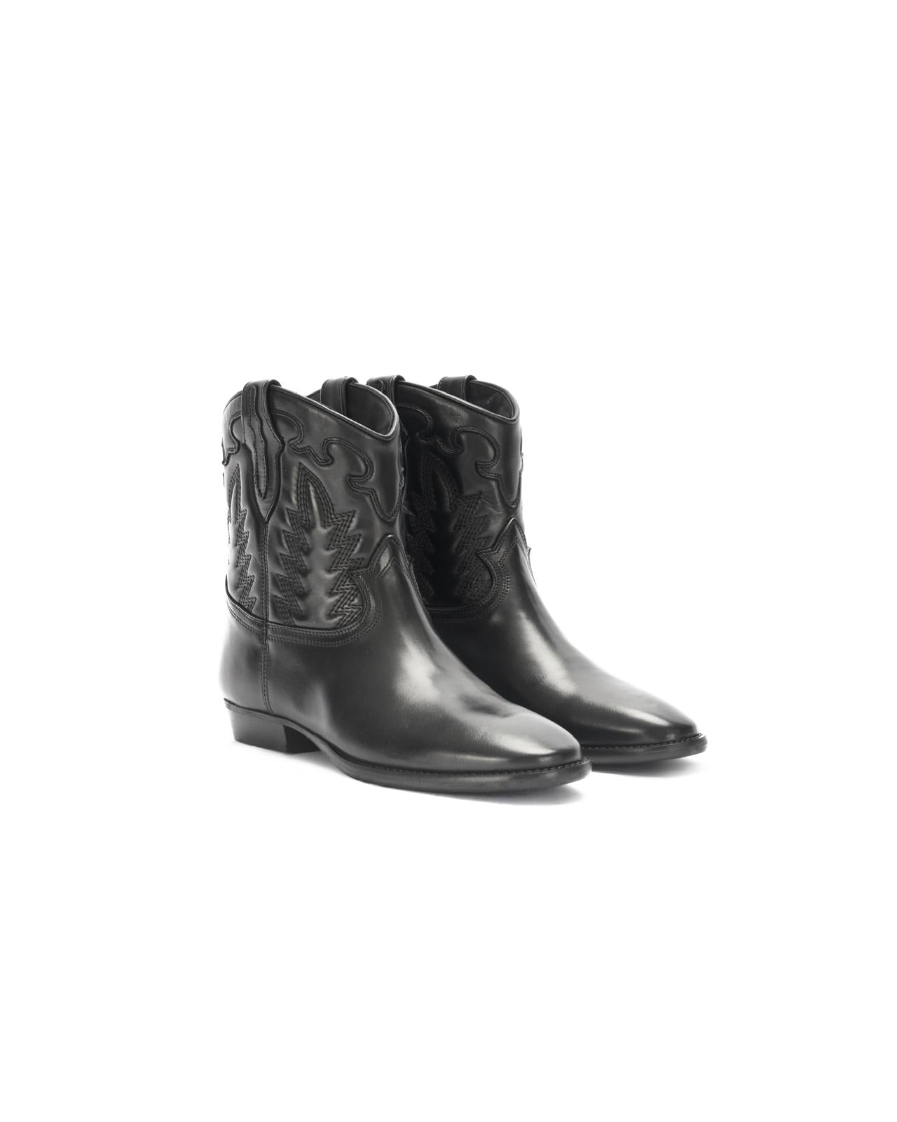 Texan boots in leather
