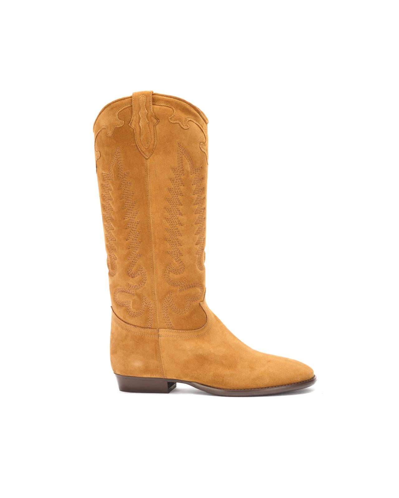 Bottes texanes en daim