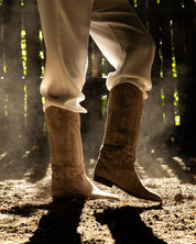 Bottes texanes en daim