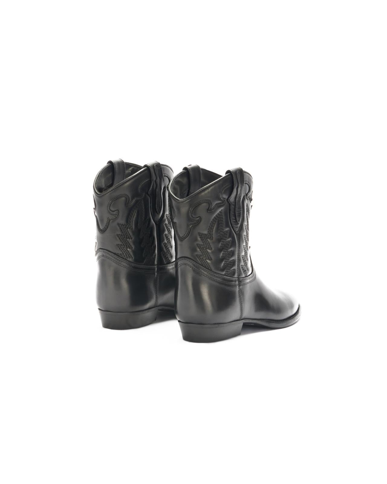 Texan boots in leather