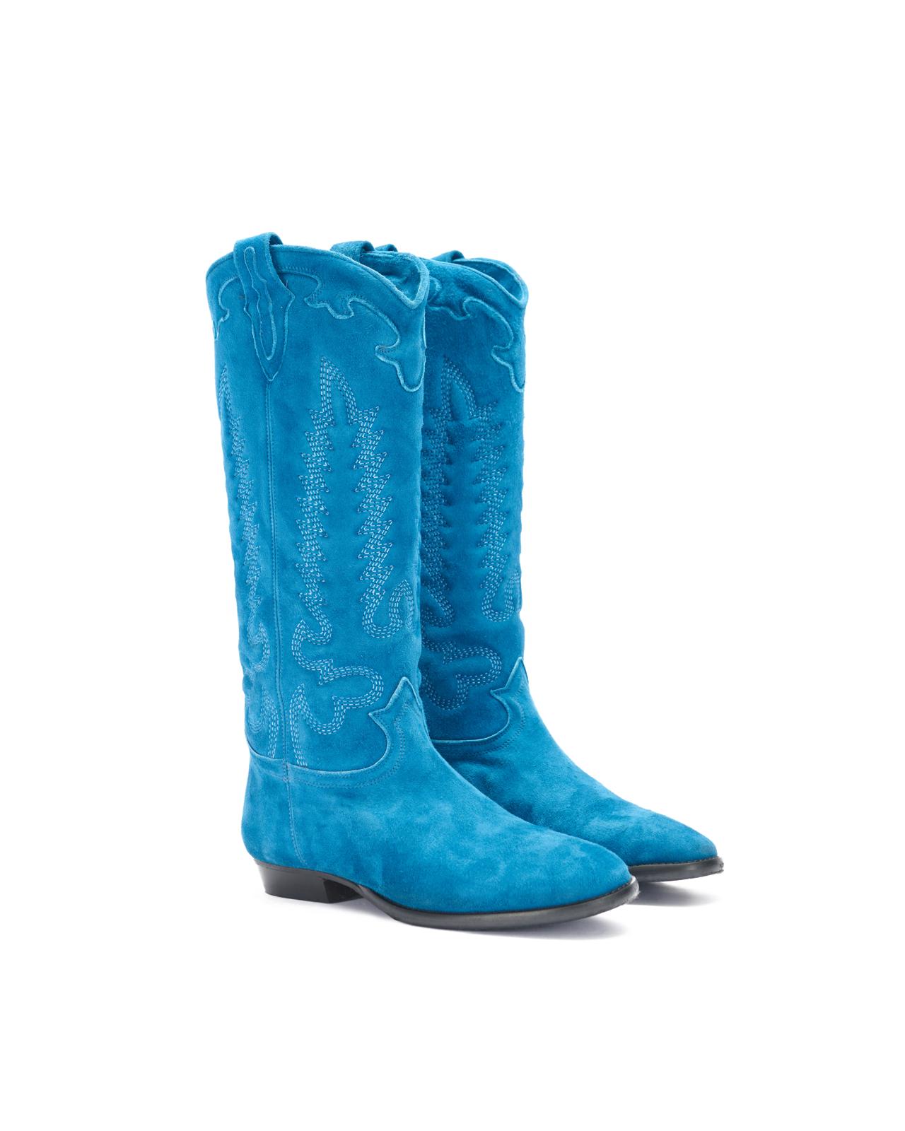 Bottes texanes en daim