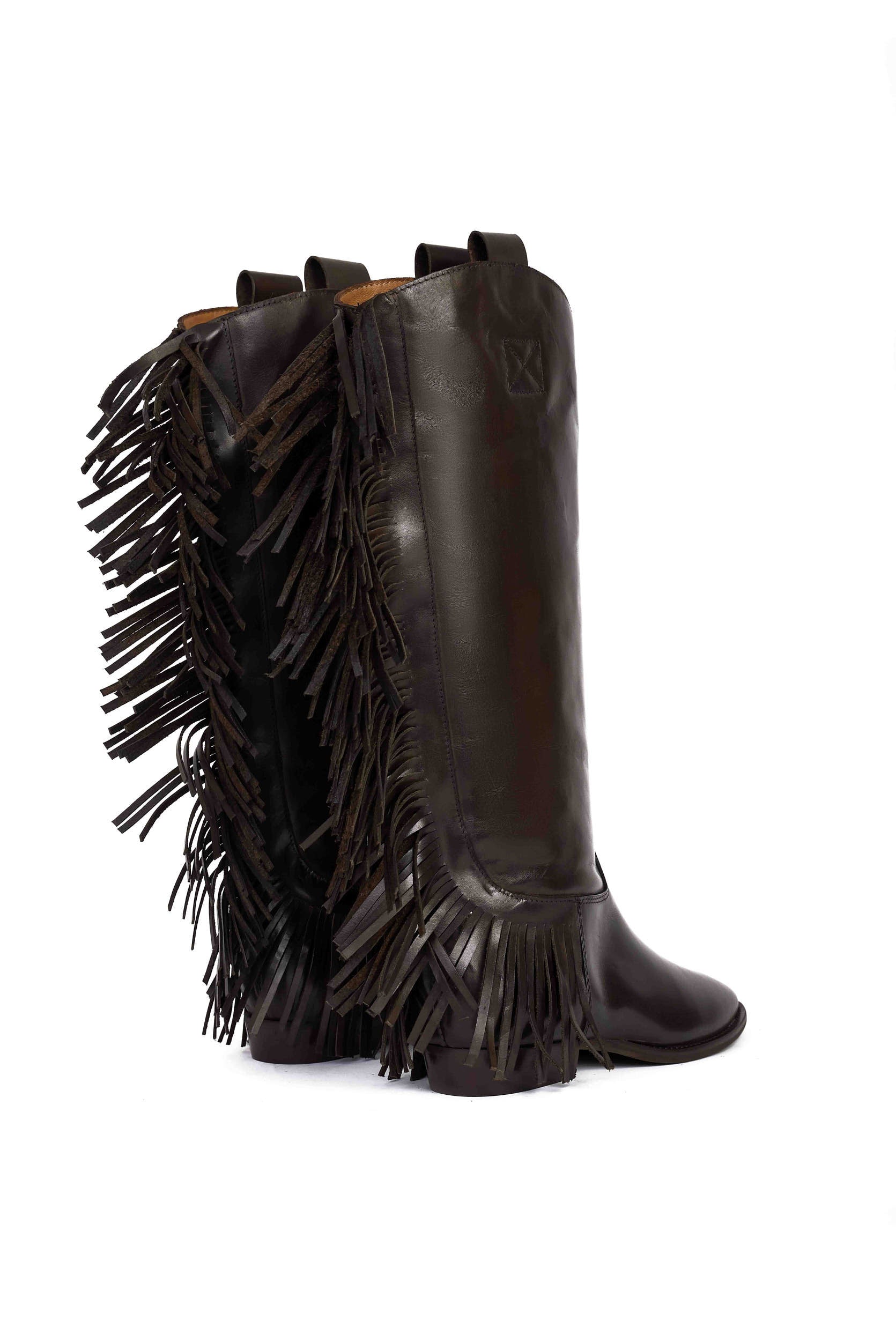 Stivali in pelle  con frange