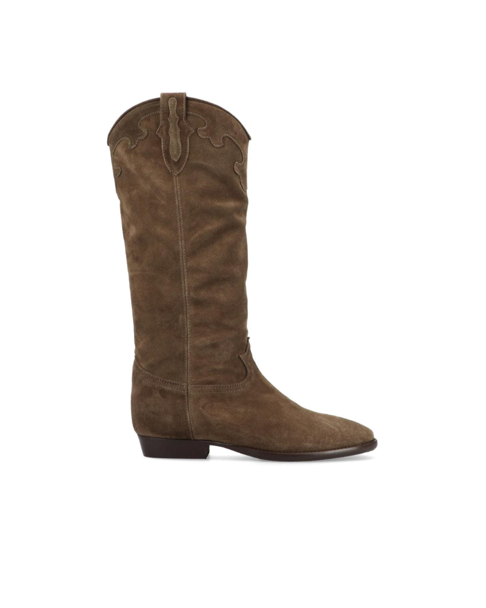 Unlined suede cowboy boots