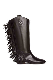 Stivali in pelle  con frange